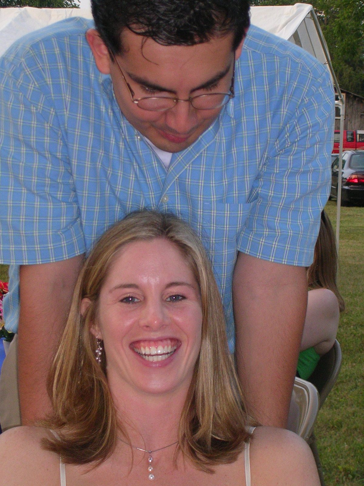 Amber and Jason at the rehearsal dinner.
